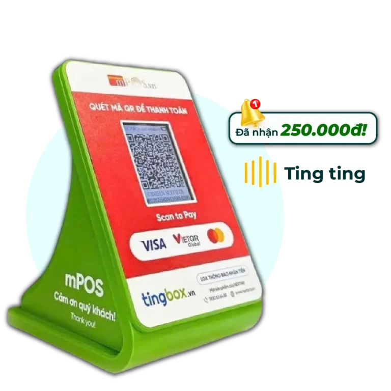 Loa thông báo chuyển khoản sử dụng tại quầy thu ngân cùng PAM3