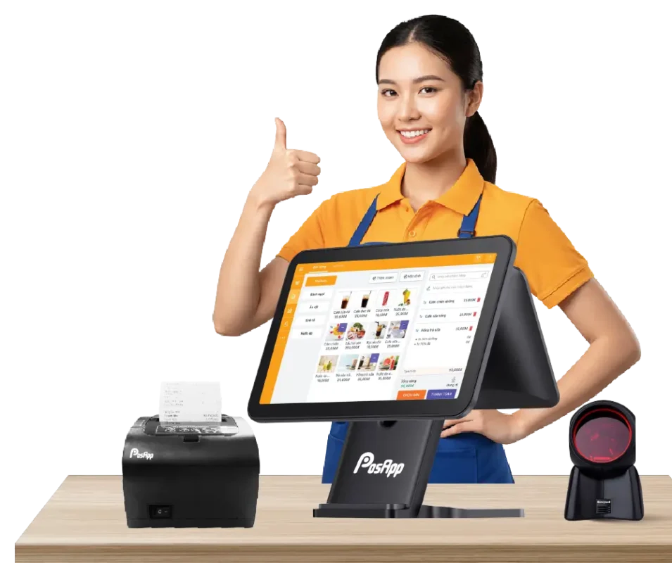 máy pos cảm ứng 2 màn hình